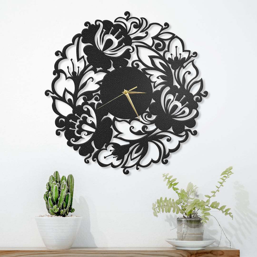 Zidni sat Floral Circle