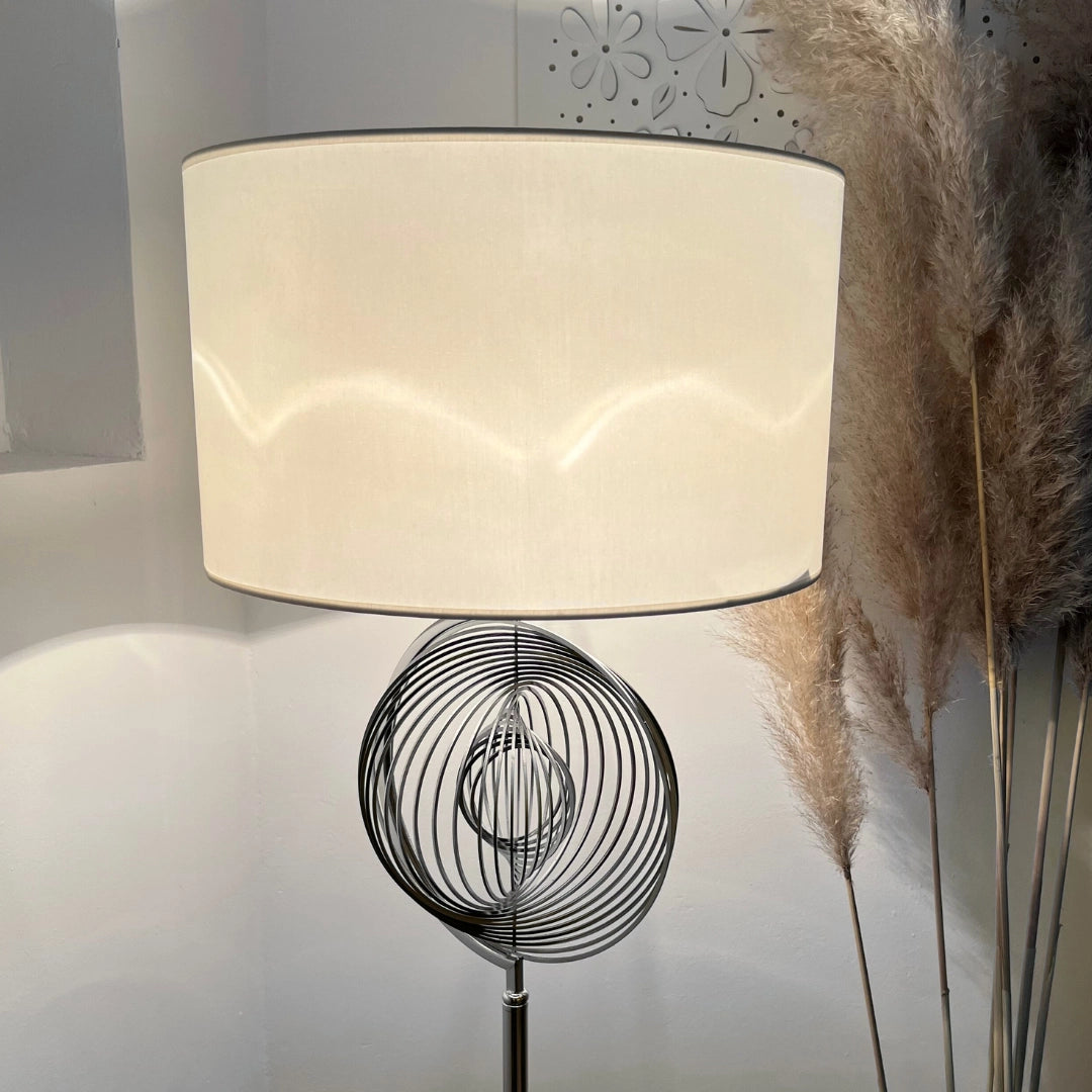 Podna lampa Luna Silver