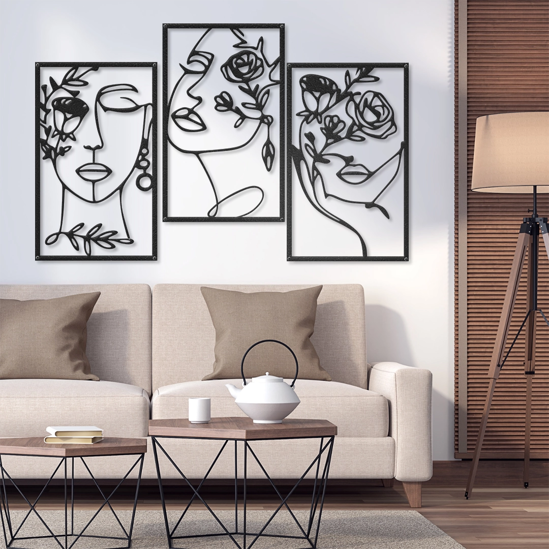 Zidna dekoracija Triple Face