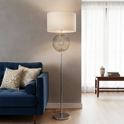 Podna lampa Luna Silver