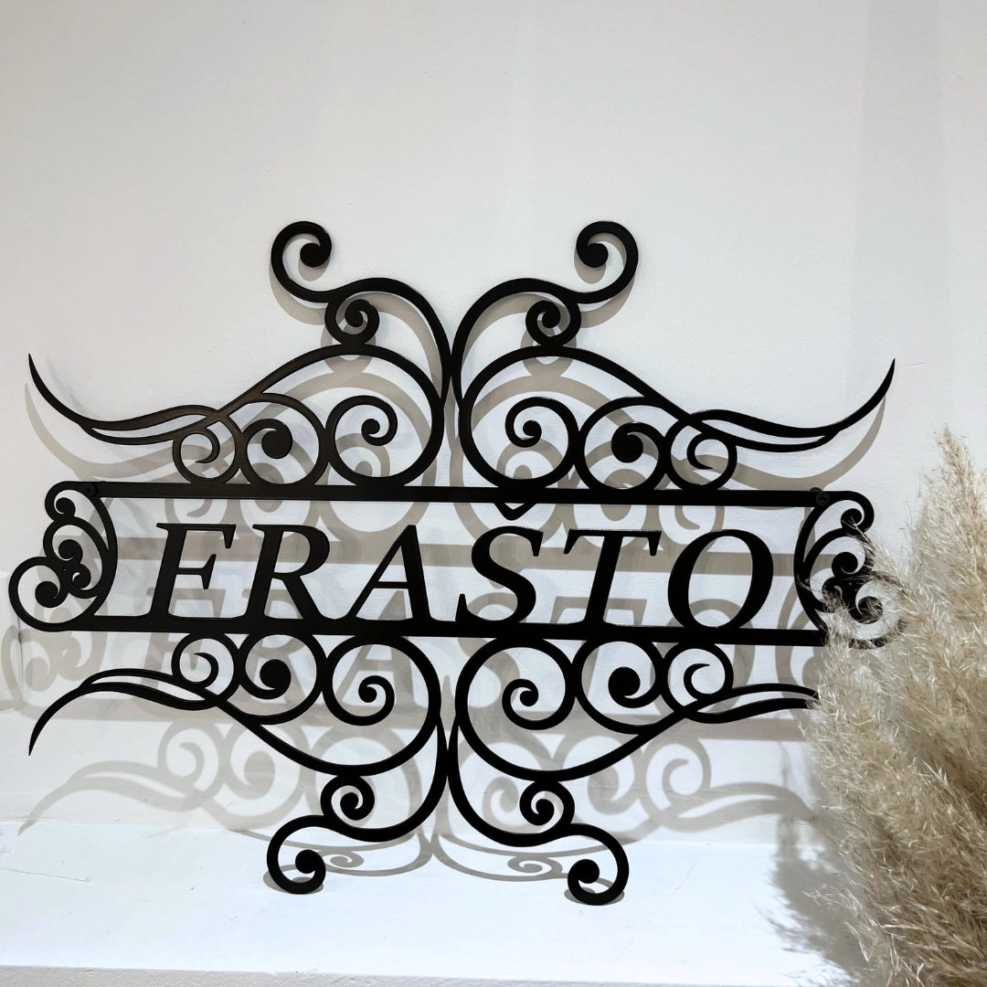 Metalni natpis za adresu crna boja