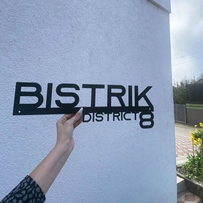 Metalni natpis za adresu lines crni