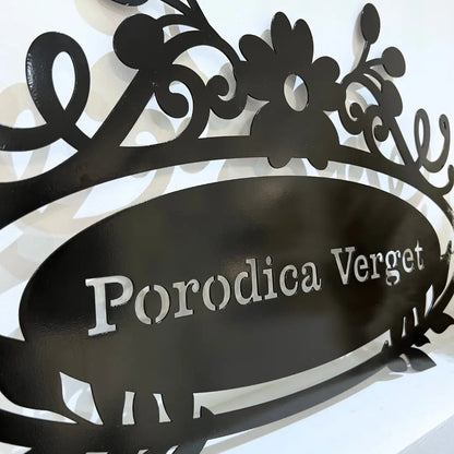 Metalni natpis za adresu crna