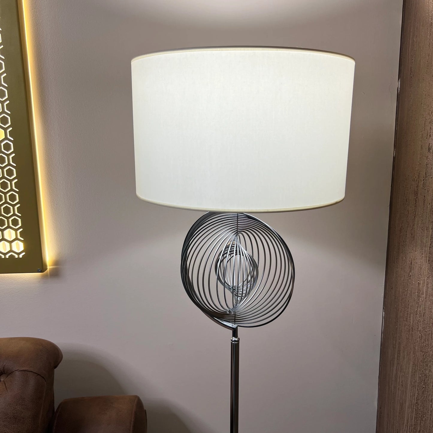 Podna lampa Luna Silver