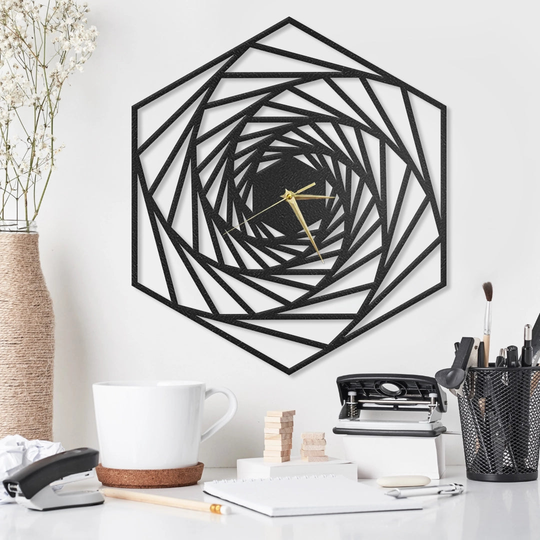 Zidni sat Heksagon